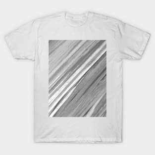 Acrylic brush strokes - silver grey T-Shirt